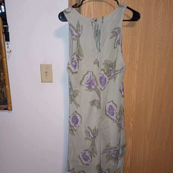 NEW Wild Fable™ Women's Mini Slip Dress Sage Green Floral - Picture 5 of 11
